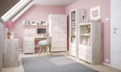 Feldmann-Wohnen Jugendzimmer Standregal Angel Bücherregal 84cm Grifflos Mit 1 Schublade