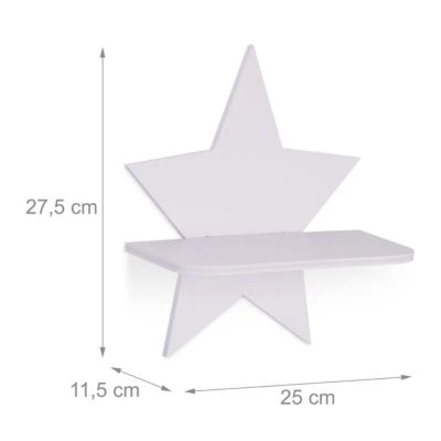 Relaxdays Wandregal Stern Kinderzimmer 6 Relaxdays Wandregal Stern Kinderzimmer – Bild 4