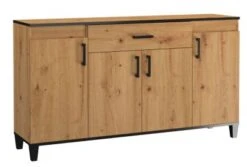 Feldmann-Wohnen Kommode Sideboard Pola 160x40x90cm Artisan Eiche 4-türig
