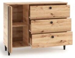 Feldmann-Wohnen Kommode Sideboad Livia 120x40x92,5cm Artisan Eiche Schwarz 9 Feldmann-Wohnen Kommode Sideboad Livia 120x40x92,5cm Artisan Eiche Schwarz -Mytoys Home Store 31005307 03