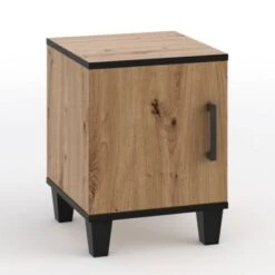 Feldmann-Wohnen Nachtkonsole Nachtschrank Pola 40x40x52cm Artisan Eiche 1-türig