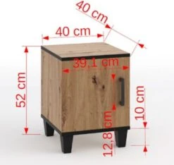 Feldmann-Wohnen Nachtkonsole Nachtschrank Pola 40x40x52cm Artisan Eiche 1-türig 10 Feldmann-Wohnen Nachtkonsole Nachtschrank Pola 40x40x52cm Artisan Eiche 1-türig -Mytoys Home Store 31005319 04