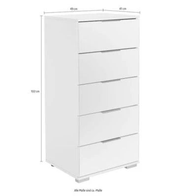 Wimex Schubladenkommode Easy Plus Schlafzimmerkommode 49cm Mit 5 Schubladen Und Spiegelfront 6 Wimex Schubladenkommode Easy Plus Schlafzimmerkommode 49cm Mit 5 Schubladen Und Spiegelfront – Bild 4