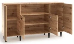 Feldmann-Wohnen Kommode Sideboad Livia 160x40x92,5cm Artisan Eiche Schwarz -Mytoys Home Store 31127326 03