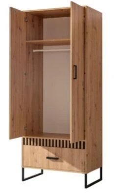 Feldmann-Wohnen Kleiderschrank Drehtürenschrank Lamelix 80x50x196cm 2-türig -Mytoys Home Store 31127328 03