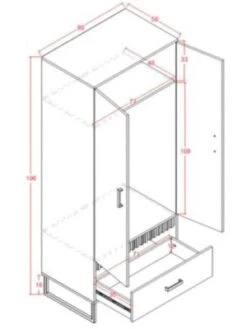 Feldmann-Wohnen Kleiderschrank Drehtürenschrank Lamelix 80x50x196cm 2-türig -Mytoys Home Store 31127328 04