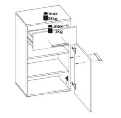 Feldmann-Wohnen Schuhkommode Gemini Schuhschrank 50cm 1-türig Mit 1 Schublade 8 Feldmann-Wohnen Schuhkommode Gemini Schuhschrank 50cm 1-türig Mit 1 Schublade -Mytoys Home Store 31279082 03