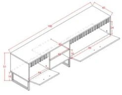 Feldmann-Wohnen Lowboard Wandregal Lamelix 2-türig -Mytoys Home Store 31279241 03
