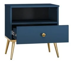 Feldmann-Wohnen Nachtkonsole Marine Nachttisch 50x34x54cm Dunkelblau -Mytoys Home Store 31279540 03