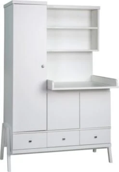 Schardt Schrank-/Wickelkombination Holly White, Umbaubar, Weiß