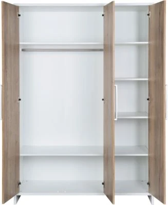 Schardt Kleiderschrank Eco Plus 3-trg., Weiß/Halifax Eiche 4 Schardt Kleiderschrank Eco Plus 3-trg., Weiß/Halifax Eiche – Bild 2