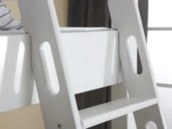 Relita Hochbett RENATE 90x200 Inkl. Rollrost, Buche Geleimt, Weiß Lackiert -Mytoys Home Store 4203992 03