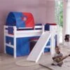Relita Spielbett ELIYAS Mit Rutsche, Buche Massiv, Weiß Lackiert, 90 X 200 Cm -Mytoys Home Store 4204011 01
