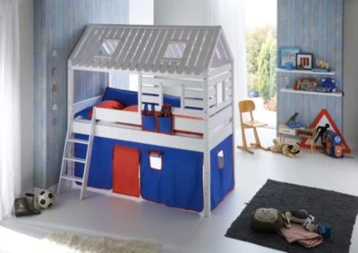 Relita Spielbett Holzhütte Tom, Kernbuche Massiv, Weiß, 90 X 200 Cm 3 Relita Spielbett Holzhütte Tom, Kernbuche Massiv, Weiß, 90 X 200 Cm