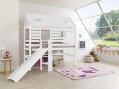 Relita Spielbett, Holzhütte Tom, Kernbuche Massiv, Geölt, 90 X 200 Cm