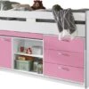 Relita Hochbett Bonny, Weiß/ Rosa, 90 X 200 Cm -Mytoys Home Store 4204083 01