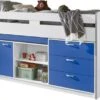 Relita Hochbett Bonny, Weiß/ Blau, 90 X 200 Cm -Mytoys Home Store 4204084 01