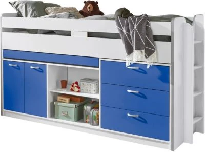 Relita Hochbett Bonny, Weiß/ Blau, 90 X 200 Cm 3 Relita Hochbett Bonny, Weiß/ Blau, 90 X 200 Cm