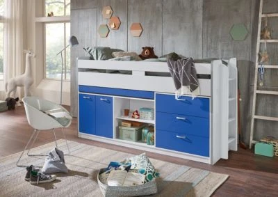 Relita Hochbett Bonny, Weiß/ Blau, 90 X 200 Cm 4 Relita Hochbett Bonny, Weiß/ Blau, 90 X 200 Cm – Bild 2