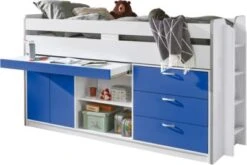 Relita Hochbett Bonny, Weiß/ Blau, 90 X 200 Cm 9 Relita Hochbett Bonny, Weiß/ Blau, 90 X 200 Cm -Mytoys Home Store 4204084 03