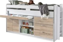 Relita Hochbett Bonny, Weiß/ Sonoma, 90 X 200 Cm -Mytoys Home Store 4204086 03