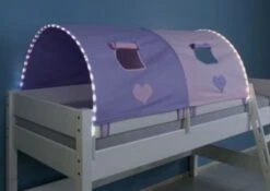 Relita Tunnel Inkl. LED-Beleuchtung Zu Hoch- & Etagenbetten, 150 Cm, Lila-rosa