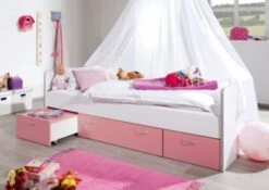 Relita Sofabett Bonny, Weiß/rosa, 90 X 200 Cm