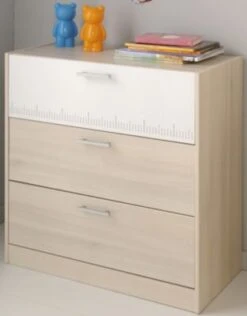PARISOT Schubkastenkommode "Charly 23" Akazie-Weiß