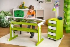 Kinderschreibtisch PIJII, Höhenverstellbar, Weiß/grün Von Inter Link -Mytoys Home Store 4454467 03