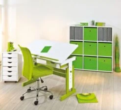 Kinderschreibtisch PIJII, Höhenverstellbar, Weiß/grün Von Inter Link -Mytoys Home Store 4454467 05