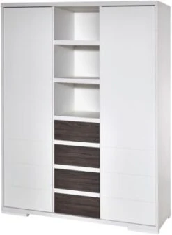 Schardt Kleiderschrank Maxx Fleetwood, 2-trg. Mit Mittelregal, Nachbildung/MDF Weiß, Holznachbildung Fleetwood