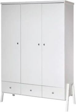 Schardt Kleiderschrank Holly White, 3-trg., Nachbildung /Massivholz Weiß