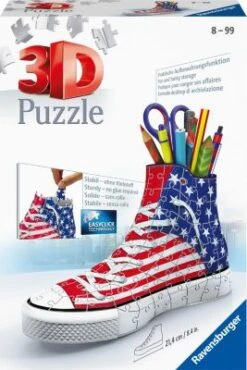 Ravensburger 3D-Puzzle Sneaker Utensilo, H12 Cm, 108 Teile, American Style
