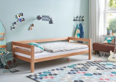 Relita Hochbett TOLI 90 X 200 Inkl. Rollrost, Buche Massiv, Natur Lackiert 4 Relita Hochbett TOLI 90 X 200 Inkl. Rollrost, Buche Massiv, Natur Lackiert – Bild 2