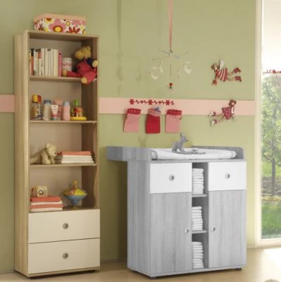 TICAA Standregal "Milu" Sonoma-Weiß 3 TICAA Standregal "Milu" Sonoma-Weiß