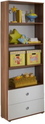 TICAA Standregal "Milu" Walnuss-Weiß