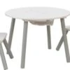 KidKraft Runder Aufbewahrungstisch & 2 Stühle Set, Gray & White -Mytoys Home Store 5163458 01
