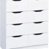 Inter Link Kommode Twedt, 8 Schubladen, Weiß