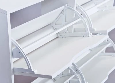 Inter Link Schuhschrank Twedt, 4 Kippfächer, Weiss 5 Inter Link Schuhschrank Twedt, 4 Kippfächer, Weiss – Bild 3