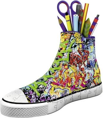 Ravensburger 3D-Puzzle Sneaker Utensilo, H12 Cm, 108 Teile, Graffiti Style 4 Ravensburger 3D-Puzzle Sneaker Utensilo, H12 Cm, 108 Teile, Graffiti Style – Bild 2