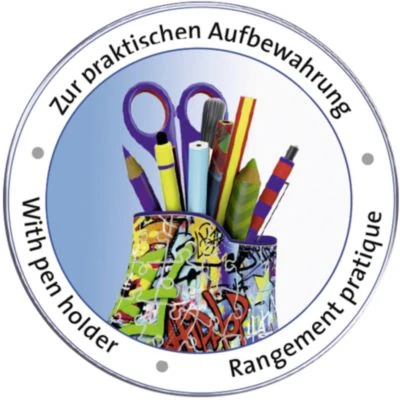 Ravensburger 3D-Puzzle Sneaker Utensilo, H12 Cm, 108 Teile, Graffiti Style 5 Ravensburger 3D-Puzzle Sneaker Utensilo, H12 Cm, 108 Teile, Graffiti Style – Bild 3