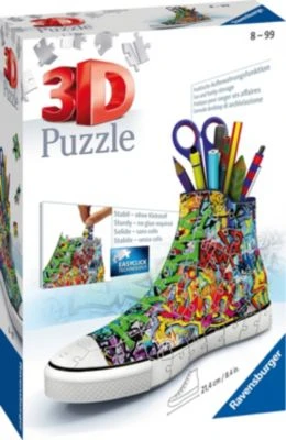 Ravensburger 3D-Puzzle Sneaker Utensilo, H12 Cm, 108 Teile, Graffiti Style 6 Ravensburger 3D-Puzzle Sneaker Utensilo, H12 Cm, 108 Teile, Graffiti Style – Bild 4