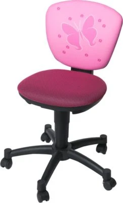 TOPSTAR Drehstuhl Ergokid 15 Jet, Schmetterlinge Pink