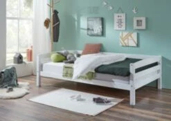 Relita Einzelbett Nora, Buche Massiv, Weiß Lackiert, 90 X 200 Cm