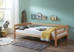 Relita Einzelbett Nora, Buche Massiv, Natur Lackiert, 90 X 200 Cm