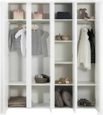 Schardt Kleiderschrank Milano Weiß, Weiß, 4-türig 4 Schardt Kleiderschrank Milano Weiß, Weiß, 4-türig – Bild 2