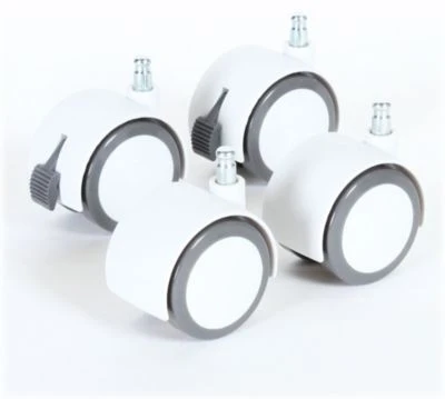 Rollensatz Für Babybay, Parkett Geeignet, Weiß 3 Rollensatz Für Babybay, Parkett Geeignet, Weiß