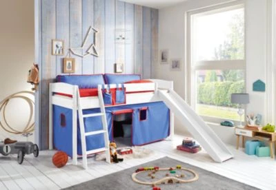 Relita Rutsche Zum Hochbett MICHELLE, Buche Massiv, Weiß Lackiert 4 Relita Rutsche Zum Hochbett MICHELLE, Buche Massiv, Weiß Lackiert – Bild 2