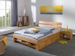 Relita Bettregal JULIA Für 140 Cm Breite Betten, Eiche Massiv, Geölt