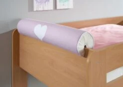 Relita Nackenrolle, Herz, Lila/weiß, 80 X 16 Cm